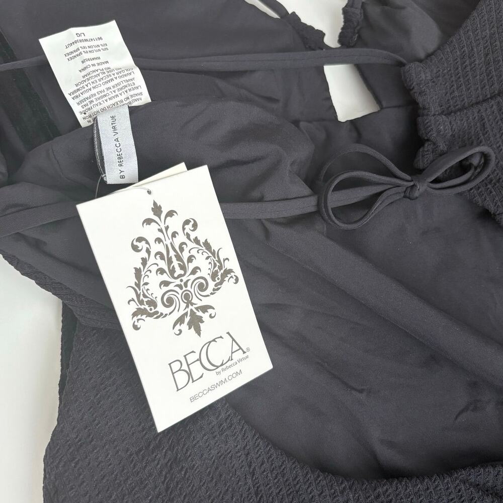 Becca NWT Pucker Up Cutout Ribbed‎ One Piece L - Picture 6 of 7
